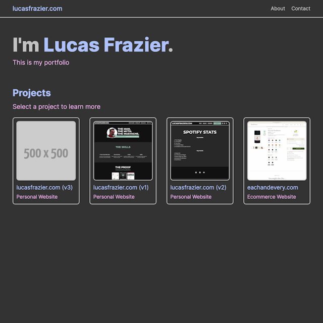 lucasfrazier.com (v3) page